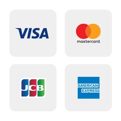 VISA・mastercard・JCB・AMEXロゴ